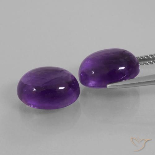 Amethyst Gemstones in 11 x 9 mm (calibrated) Size for Sale, Amethyst Stones in Medium Violet Color