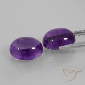 Amethyst Gemstones in 11 x 9 mm (calibrated) Size for Sale, Amethyst Stones in Medium Violet Color