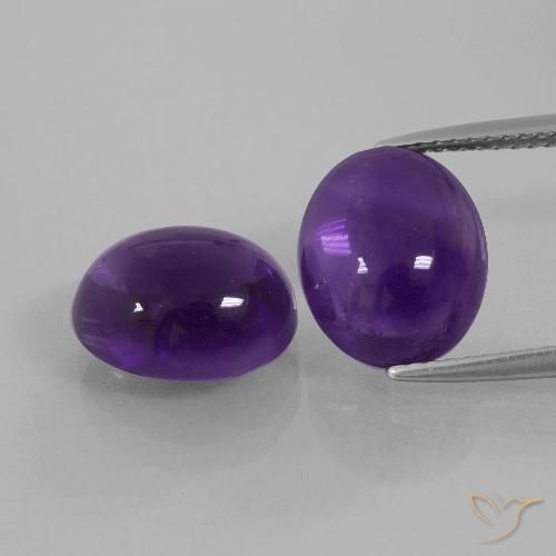 8.46ctw Natural Medium Violet Amethyst, Oval, Transparent