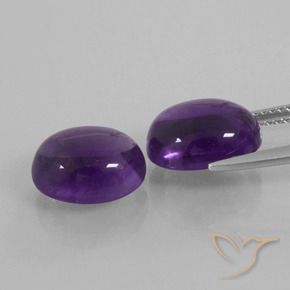 Amethyst Gemstones in 11 x 9 mm (calibrated) Size for Sale, Amethyst Stones in Medium Violet Color