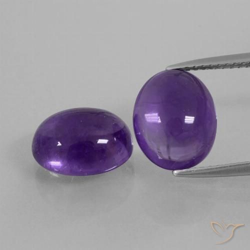7.57ctw Natural Medium Violet Amethyst, Oval, Transparent