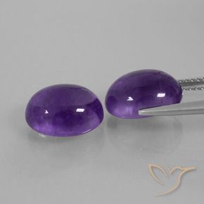 Amethyst Gemstones in 11 x 9 mm (calibrated) Size for Sale, Amethyst Stones in Medium Violet Color