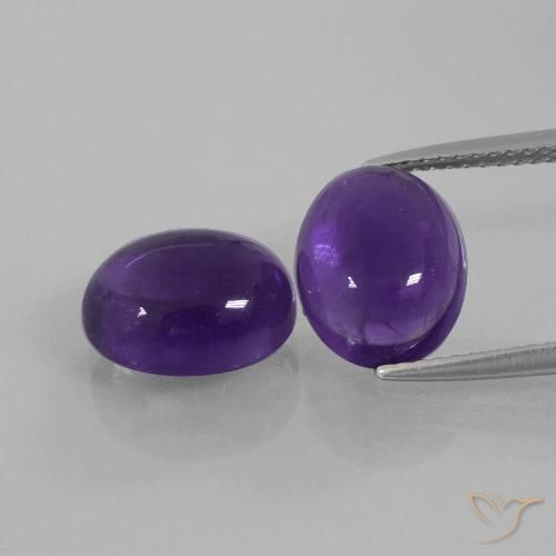6.90ctw Natural Medium Violet Amethyst, Oval, Transparent