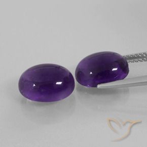 Amethyst Gemstones in 11 x 9 mm (calibrated) Size for Sale, Amethyst Stones in Medium Violet Color
