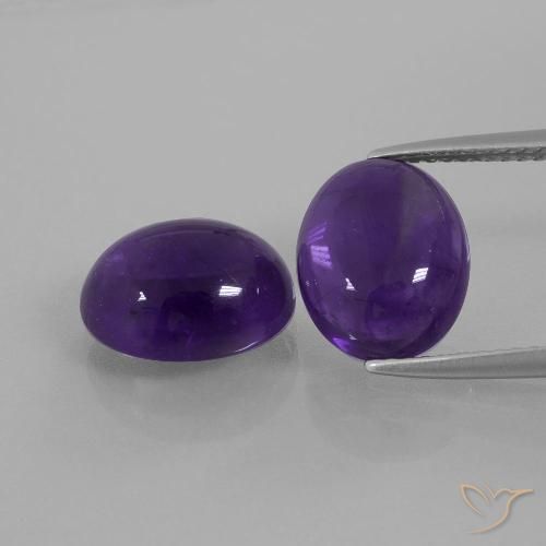 7.27ctw Natural Medium Violet Amethyst, Oval, Transparent