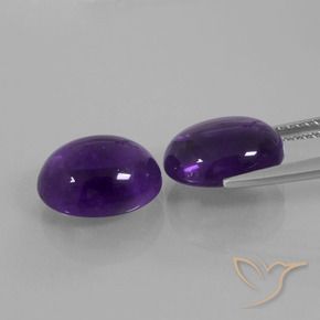 Amethyst Gemstones in 11 x 9 mm (calibrated) Size for Sale, Amethyst Stones in Medium Violet Color