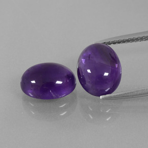 Medium Violet Amethyst Gem - 2.8ct Oval Cabochon (ID: 392268)