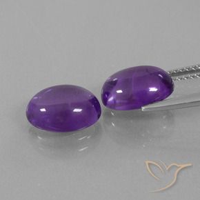 Amethyst Gemstones in 10 x 8 mm (calibrated) Size for Sale, Amethyst Stones in Medium-Light Violet Color