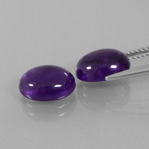 Amethyst Gemstones in 10 x 8 mm (calibrated) Size for Sale, Amethyst Stones in Medium-Light Violet Color