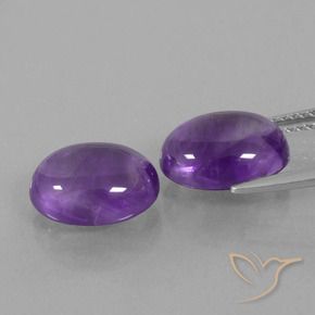 Amethyst Gemstones in 11 x 9 mm (calibrated) Size for Sale, Amethyst Stones in Medium-Light Violet Color