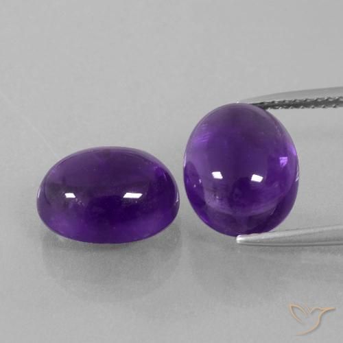 8.09ctw Natural Medium Violet Amethyst, Oval, Transparent