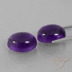 Amethyst Gemstones in 11 x 9 mm (calibrated) Size for Sale, Amethyst Stones in Medium Violet Color