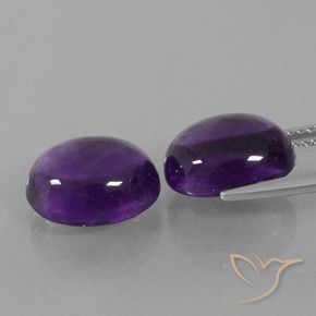 Amethyst Gemstones in 11 x 9 mm (calibrated) Size for Sale, Amethyst Stones in Medium Violet Color