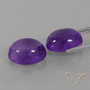 Amethyst Gemstones in 11 x 9 mm (calibrated) Size for Sale, Amethyst Stones in Medium Violet Color