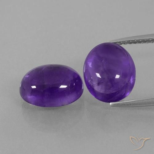 7.38ctw Natural Medium Violet Amethyst, Oval, Transparent