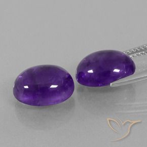 Amethyst Gemstones in 11 x 9 mm (calibrated) Size for Sale, Amethyst Stones in Medium Violet Color