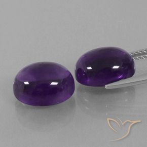 Amethyst Gemstones in 11 x 9 mm (calibrated) Size for Sale, Amethyst Stones in Medium Violet Color