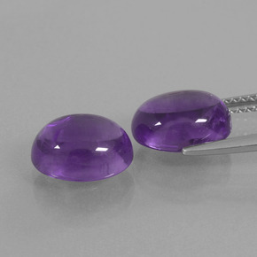 Amethyst Gemstones in 10 x 8 mm (calibrated) Size for Sale, Amethyst Stones in Medium-Light Violet Color