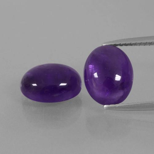 Medium Violet Amethyst Gem - 2.9ct Oval Cabochon (ID: 392321)