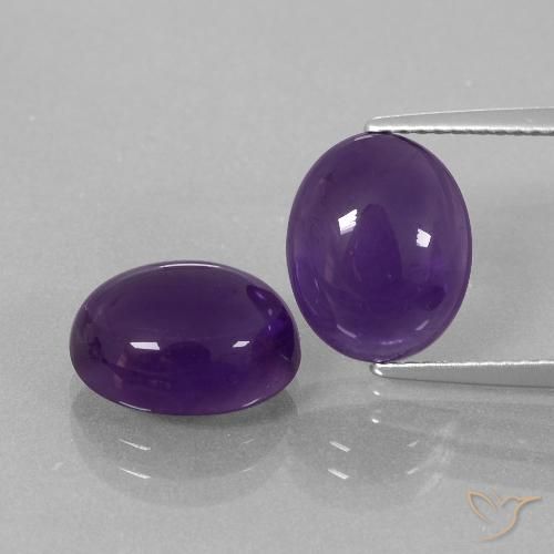 7.80ctw Natural Medium-Light Violet Amethyst, Oval, Transparent