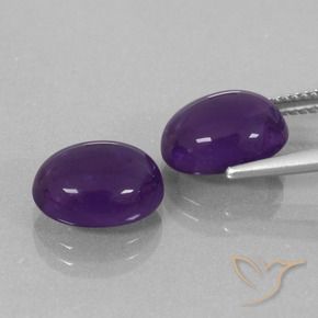 Amethyst Gemstones in 11 x 9 mm (calibrated) Size for Sale, Amethyst Stones in Medium-Light Violet Color