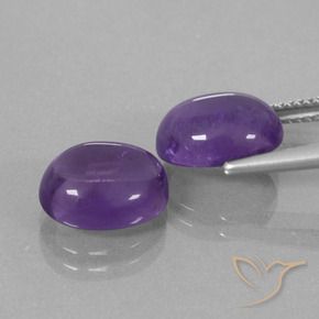 Amethyst Gemstones in 11 x 9 mm (calibrated) Size for Sale, Amethyst Stones in Medium Violet Color