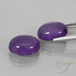 Amethyst Gemstones in 11 x 9 mm (calibrated) Size for Sale, Amethyst Stones in Medium-Light Violet Color