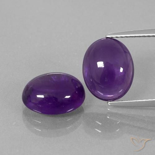 6.94ctw Natural Medium-Light Violet Amethyst, Oval, Transparent