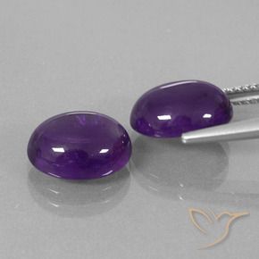 Amethyst Gemstones in 11 x 9 mm (calibrated) Size for Sale, Amethyst Stones in Medium-Light Violet Color