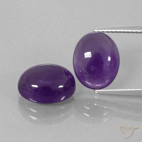 7.42ctw Natural Medium-Light Violet Amethyst, Oval, Transparent