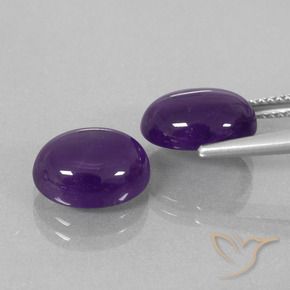 Amethyst Gemstones in 11 x 9 mm (calibrated) Size for Sale, Amethyst Stones in Medium-Light Violet Color