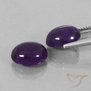 Amethyst Gemstones in 11 x 9 mm (calibrated) Size for Sale, Amethyst Stones in Deep Violet Color