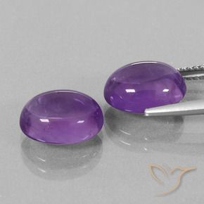 Amethyst Gemstones in 11 x 9 mm (calibrated) Size for Sale, Amethyst Stones in Medium Violet Color