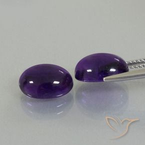 Amethyst Gemstones in 11 x 9 mm (calibrated) Size for Sale, Amethyst Stones in Medium Violet Color