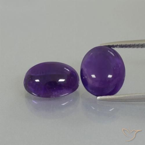 7.31ctw Natural Medium Violet Amethyst, Oval, Transparent