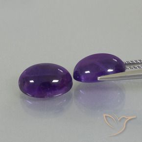 Amethyst Gemstones in 11 x 9 mm (calibrated) Size for Sale, Amethyst Stones in Medium Violet Color