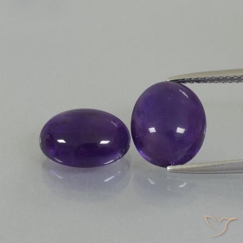 6.87ctw Natural Dark Violet Amethyst, Oval, Transparent