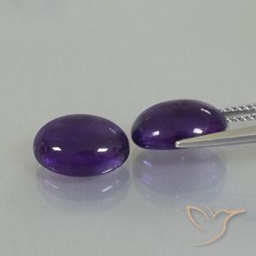Amethyst Gemstones in 11 x 9 mm (calibrated) Size for Sale, Amethyst Stones in Dark Violet Color