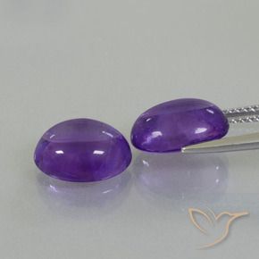 Amethyst Gemstones in 11 x 9 mm (calibrated) Size for Sale, Amethyst Stones in Medium Violet Color