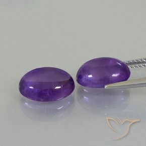 Amethyst Gemstones in 11 x 9 mm (calibrated) Size for Sale, Amethyst Stones in Medium Violet Color