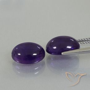 Amethyst Gemstones in 11 x 9 mm (calibrated) Size for Sale, Amethyst Stones in Deep Violet Color