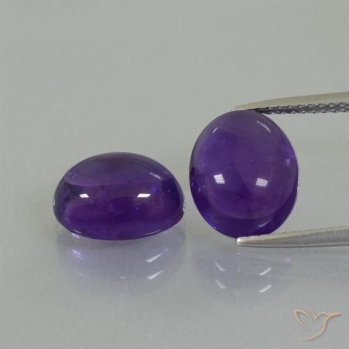 7.84ctw Natural Medium Violet Amethyst, Oval, Transparent