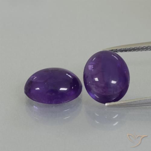 6.87ctw Natural Medium Violet Amethyst, Oval, Transparent