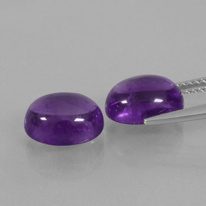 Amethyst Gemstones in 10 x 8 mm (calibrated) Size for Sale, Amethyst Stones in Medium-Light Violet Color