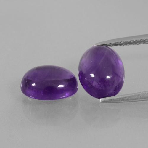 Medium-Light Violet Аметист Камень - 2.6ct Овал Кабошон (ID: 392365)