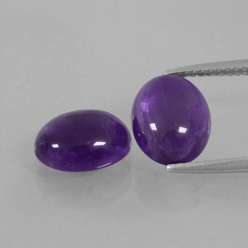 Medium Violet Аметист Камень - 2.6ct Овал Кабошон (ID: 392369)