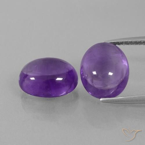 7.89ctw Natural Medium Violet Amethyst, Oval, Transparent
