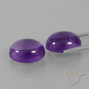 Amethyst Gemstones in 11 x 9 mm (calibrated) Size for Sale, Amethyst Stones in Medium Violet Color