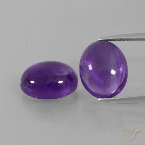 7.15ctw Natural Medium Violet Amethyst, Oval, Transparent