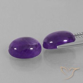 Amethyst Gemstones in 11 x 9 mm (calibrated) Size for Sale, Amethyst Stones in Medium Violet Color